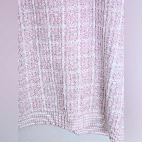 Loveshackfancy Rollins Tweed Blazer Pink Size Large - Picture 9 of 10